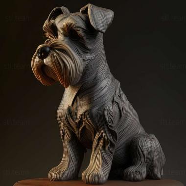 3D model Zwergschnauzer dog (STL)